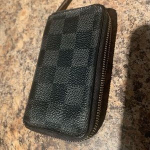 ZIPPY VERTICAL COIN PURSE-DAMIER GRAPHITE